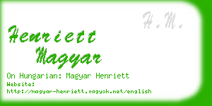 henriett magyar business card